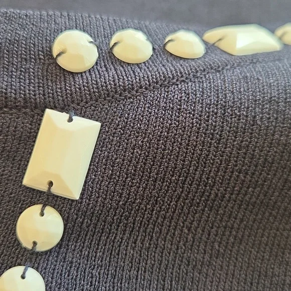 Easter Brunch Anne Taylor Loft Women's Navy Blue Sweater Full Snap Front XS - Picture 7 of 16